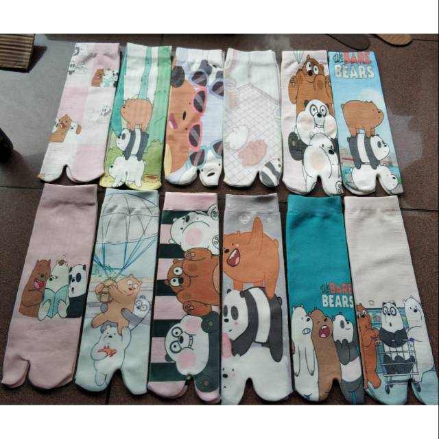 kaos kaki we bare bears isi 12 pasang sesuai foto