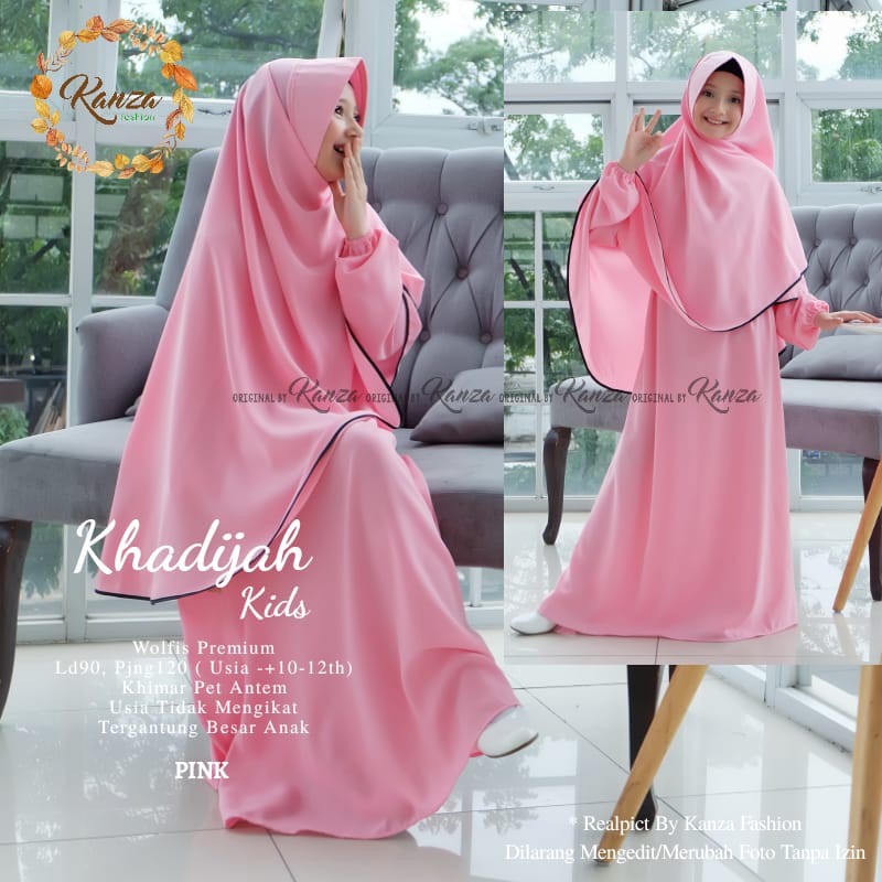 Gamis Anak Khadijah Syar'i - Bahan Wolfis Premium