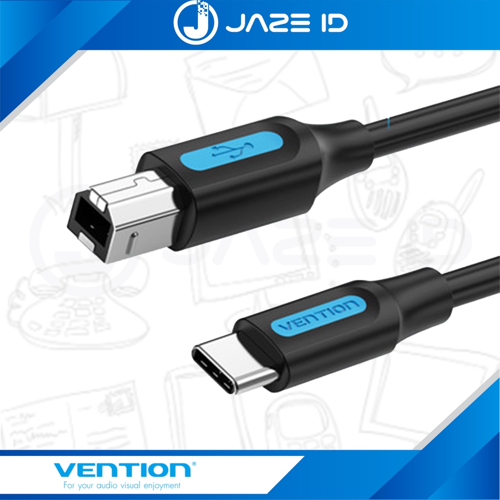 Vention Kabel USB C to B 2.0 Printer Cable Scanner Epson Canon 0.5M 1M