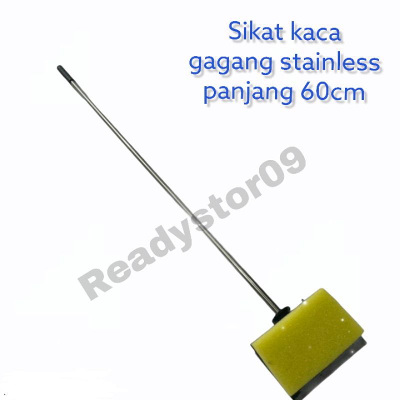 sikat kaca gagang stainless panjang 60cm