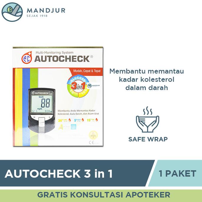 Autocheck 3in1 Alat Test Kolesterol, Gula Darah, Asam Urat