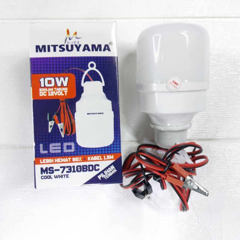 BOHLAM AKI BESAR Emergency 20 Watt LED Mitsuyama MS-7320 BDC Bohlam AKI LED DC 12 Volt Kabel Panjang 1.5