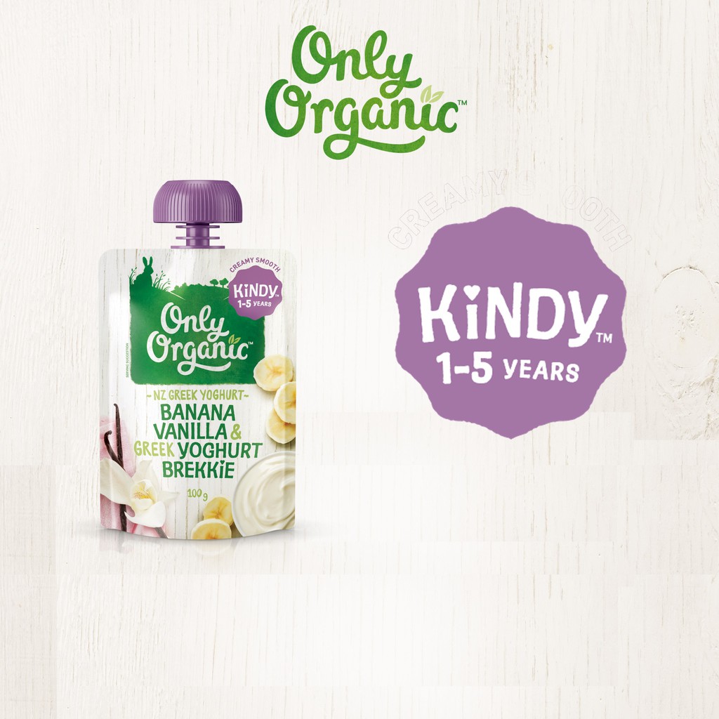 Only Organic Kindy Pouch Food Smoothie Range 100g