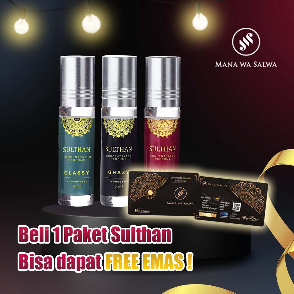 Parfum Sulthan Parfum Islami Non Alkohol Parfum Arab Original Mana Wa Salwa