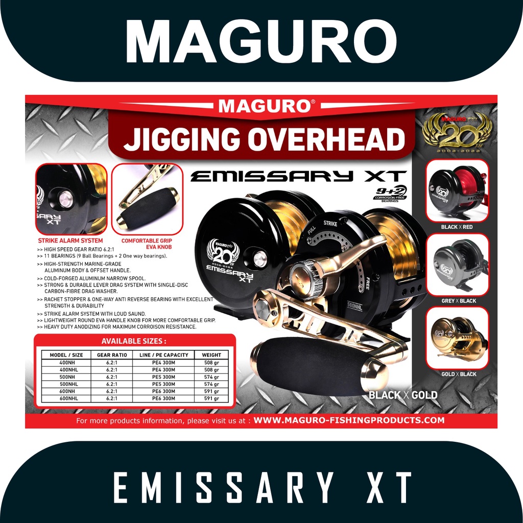 Reel Overhead Merk Maguro Type Emisstry XT (Lever Drag)