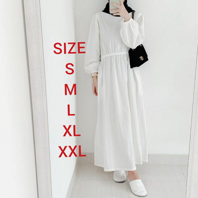 Jual Baju Gamis Dress Muslim Pesta Putih Wanita Remaja Dalelahijab Terbaru 21 22 Murah Kekinian Dh Shopee Indonesia