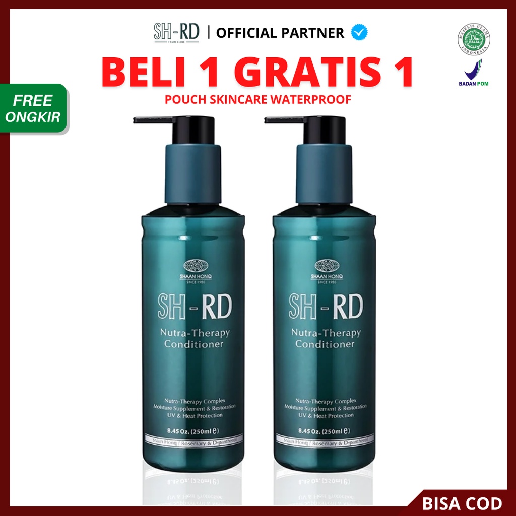 [ FREE GIFT ] SHRD Nutra Therapy Keratin Conditioner - Perawatan Rambut Kering, Rontok, Rusak, Bercabang - Kondisioner Rambut Original BPOM