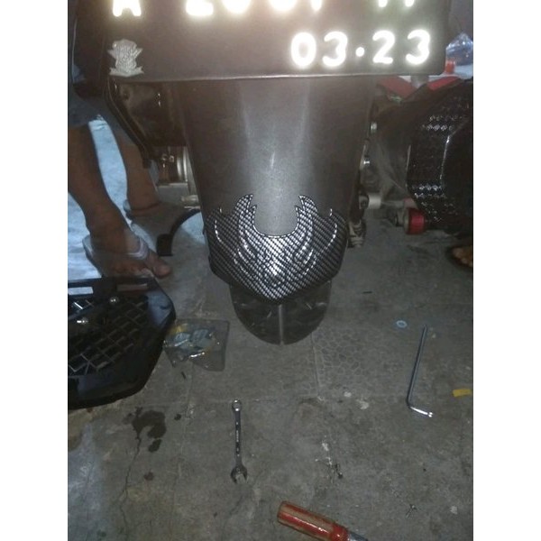 Variasi spakbor belakang pcx150 carbon Cover spakbor PCX 150