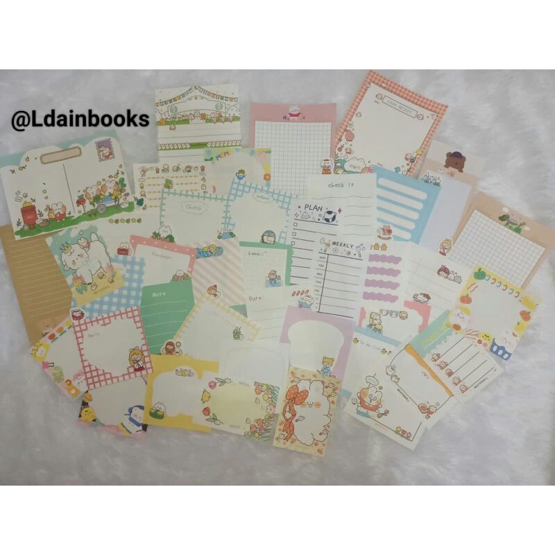 

10pcs/10lembar Memo pads Mix Random Gambar/Bentuk Lucu utk Scrapbook/Jurnal/Catatan