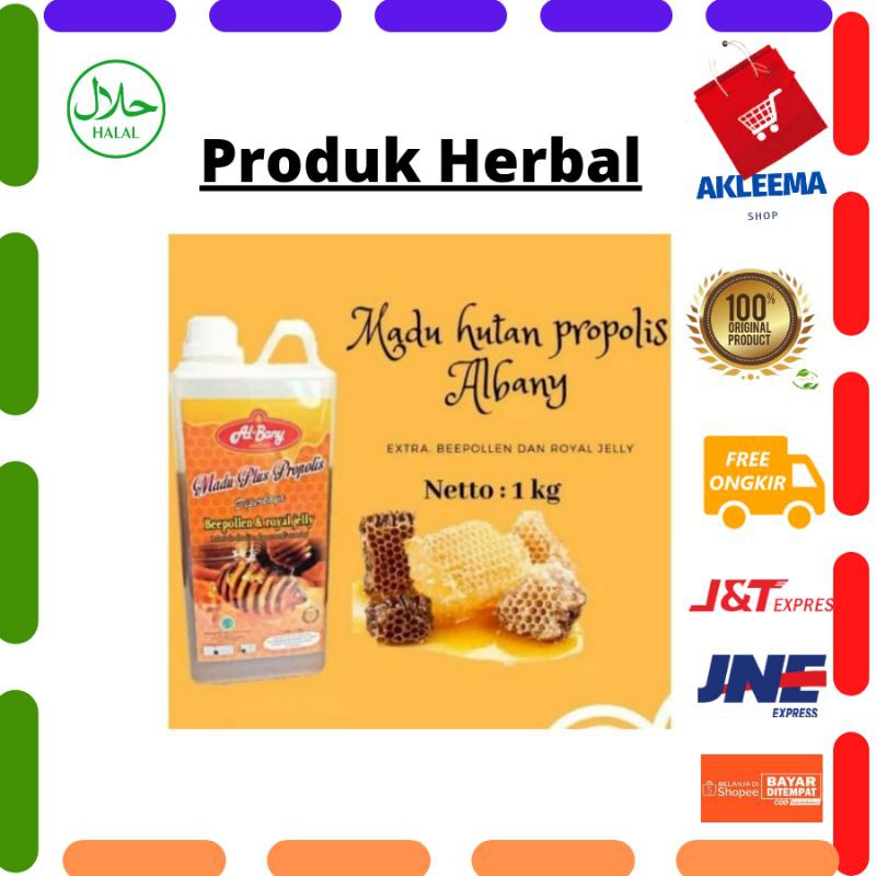 

MADU HUTAN PLUS PROPOLIS AL BANY DIPERKAYA BEEPOLEN DAN ROYAL JELLY/MADU MURNI ALAMI/Madu Berkhasiat Alami