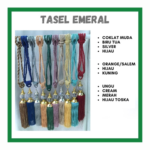 PROMO TERMURAH - TALI TASEL AKSESORIS GORDEN - PENGAIT KORDEN - TALI TASEL EMERAL - TALI CANTOLAN BENANG