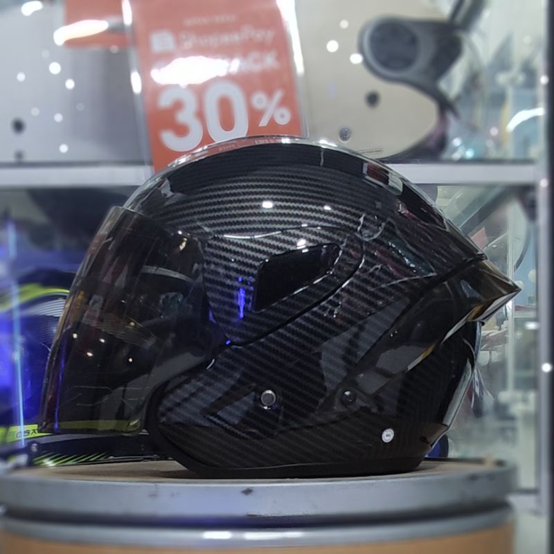 Helm Halface Motor SNI Mv Star Windstail Motif Carbon