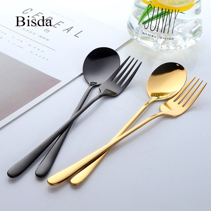 Sendok Garpu Korea Stainless Steel Tebal Set alat makan Korea Peralatan Makan Alb