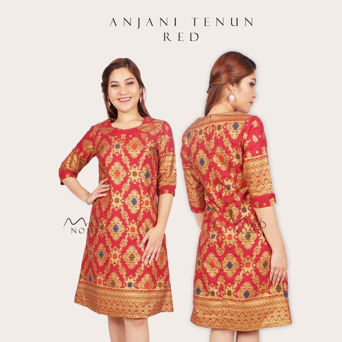 NEW FB ANJANI DRESS PESTA WANITA BATIK FORMAL / GAUN PESTA WANITA BATIK