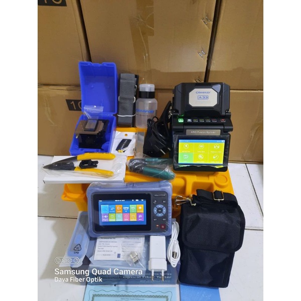 Paket Splicer Comway A33 & Mini Otdr S760 Pro Series Free Wire Tracker Layar Touchcreen