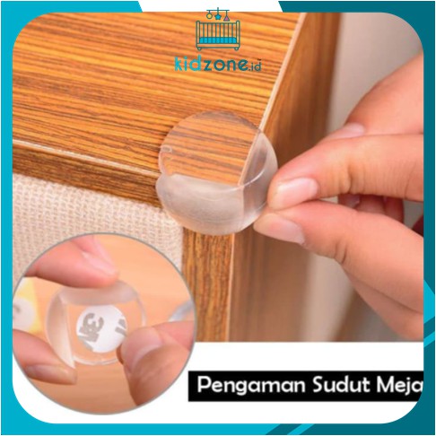 Pengaman Sudut Meja / Laci Bahan Silikon Transparan FREE PEREKAT LEM