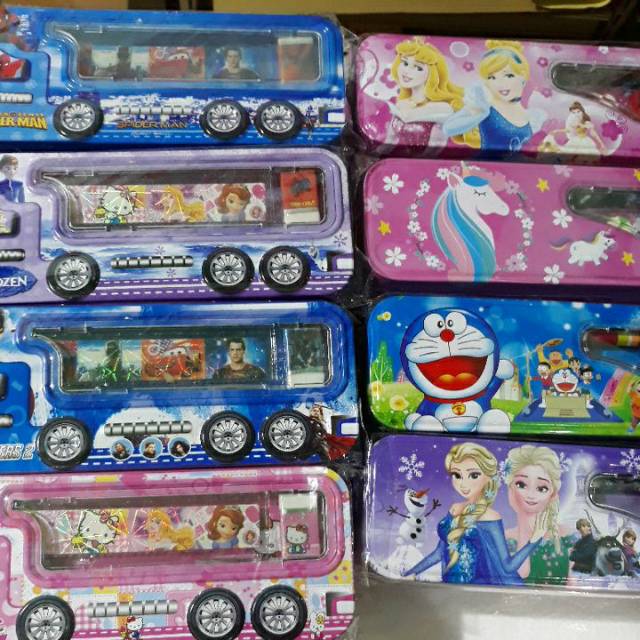 

Tempat pensil bahan kaleng motif mobil random