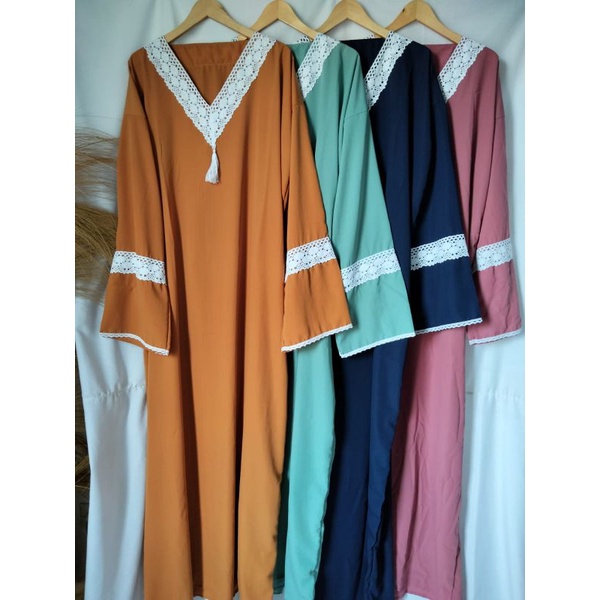 mukena/abaya sholat syahila bahan wolfis