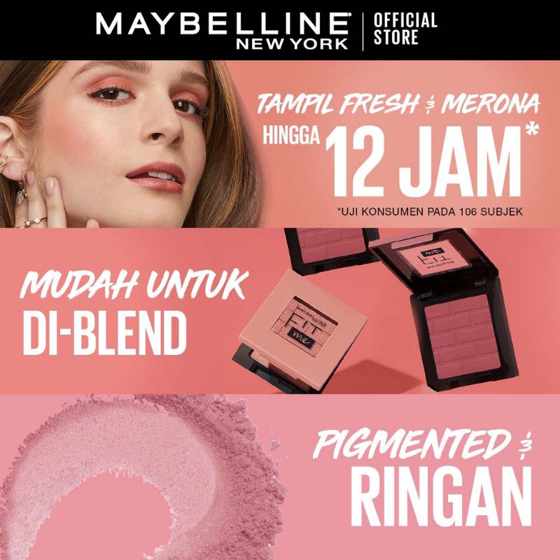 MAYBELLINE FITT ME BLUSH ON TAHAN HINGGA 12 JAM