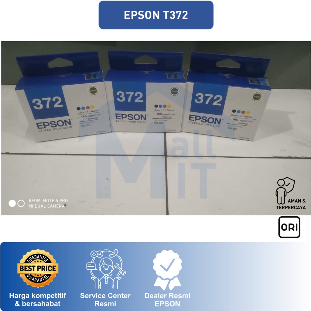 TINTA CATRIDGE EPSON T372 ORIGINAL ASLI UNTUK PM-520 / PM520 / PM 520