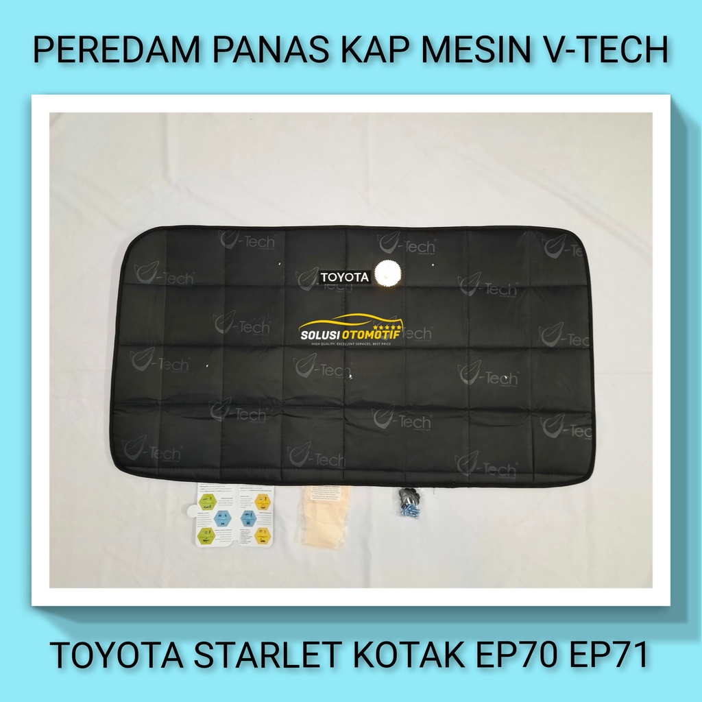TOYOTA STARLET KOTAK EP70 EP71 Peredam Panas Suara Kap Mesin Aksesoris Mobil VTECH Ori