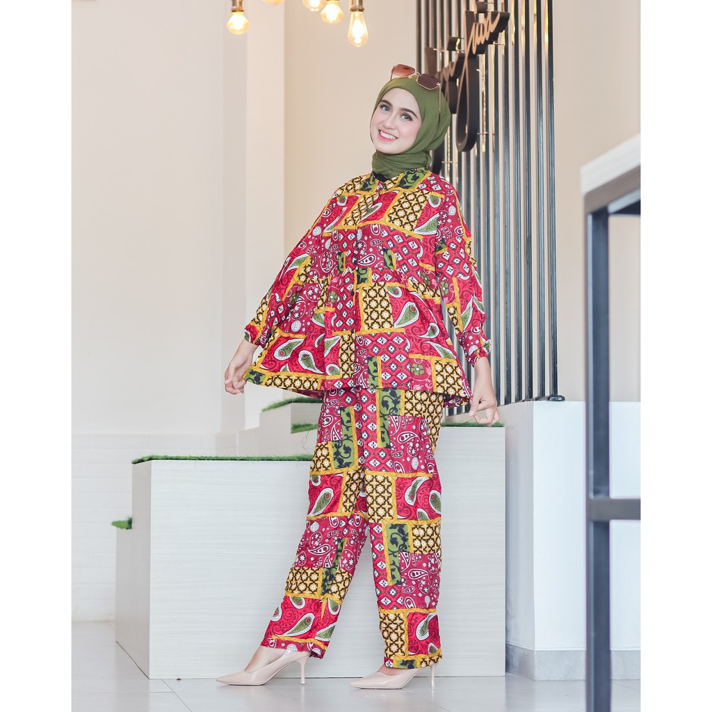 ONE SET RAYON SETELAN PIYAMA TERBARU PIYAMA DEWASA KANCING DADA BUSUI PIYAMA PREMIUM DIAMORE GROSIR