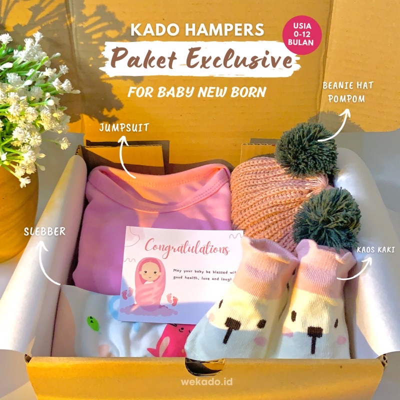 𝐖𝐄𝐊𝐀𝐃𝐎 - Hampers Kado Lahiran Bayi Cowok Cewek New Born | Baby Boy/Girl Set Gift Premium Murah