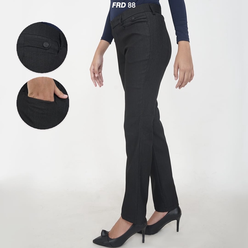 CELANA KANTOR FORMAL KERJA MODEL KANTONG JEAN SKHUSUS HITAM/CELANA PANJANG KANTOR WANITA SLIM FIT/CENALA KERJA FORMAL WANITA SLIM FIT/CELANA BAHAN WANITA YG TERND/CELANA SLIM FIT WANITA KARIR/CELANA PANJANG ELEGAN WANITA