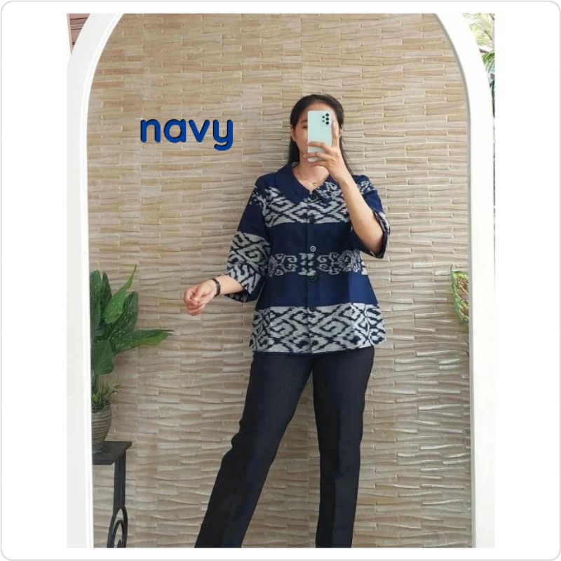 Blouse tenun jepara atasan tenun klasik baju tenun jepara BTB16