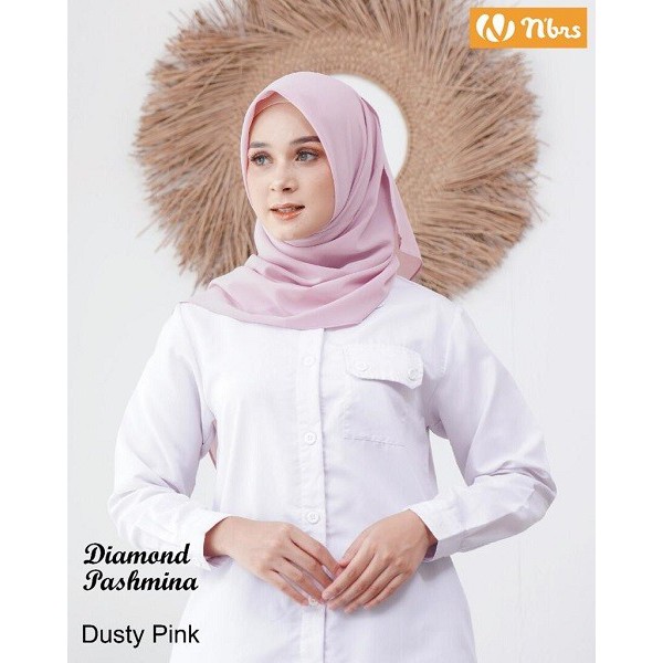 Nibras Hijab Pashmina Diamond Jilbab Wanita Muslimah Pashmina Panjang Syari Polos Modern