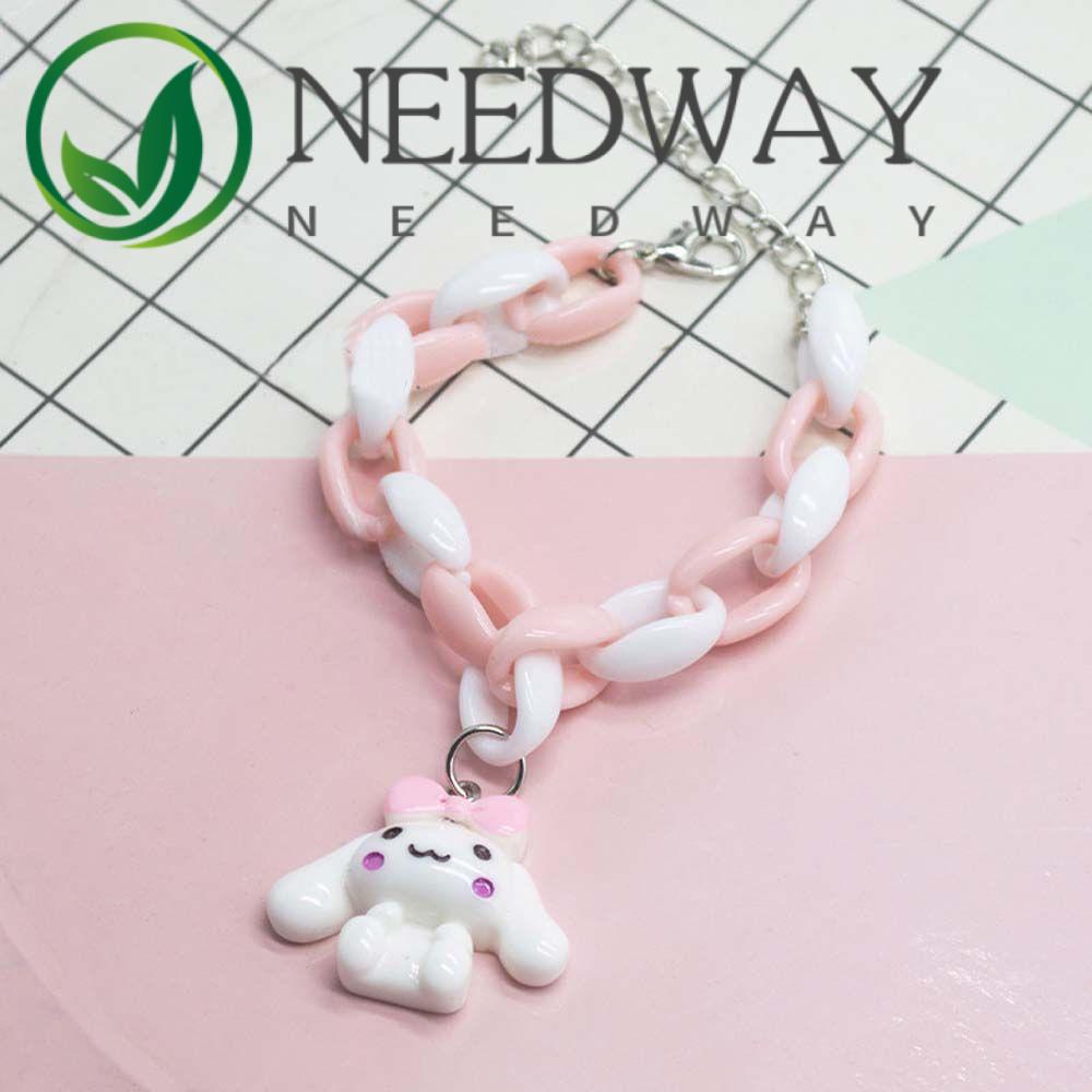 Needway  Sweet Best Friend Bracelets Cute Female Jewelry Cartoon Bracelet Couples Men Korean Girls Simple Big Ear Dog Acrylic/Multicolor