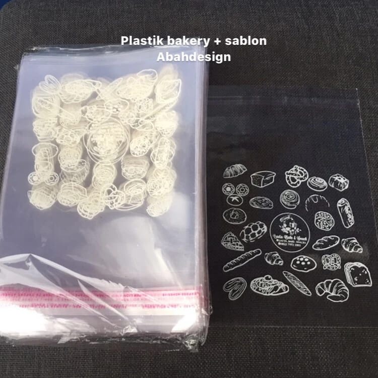 sablon plastik kemasan bakery | sablon plastik kue + free desain