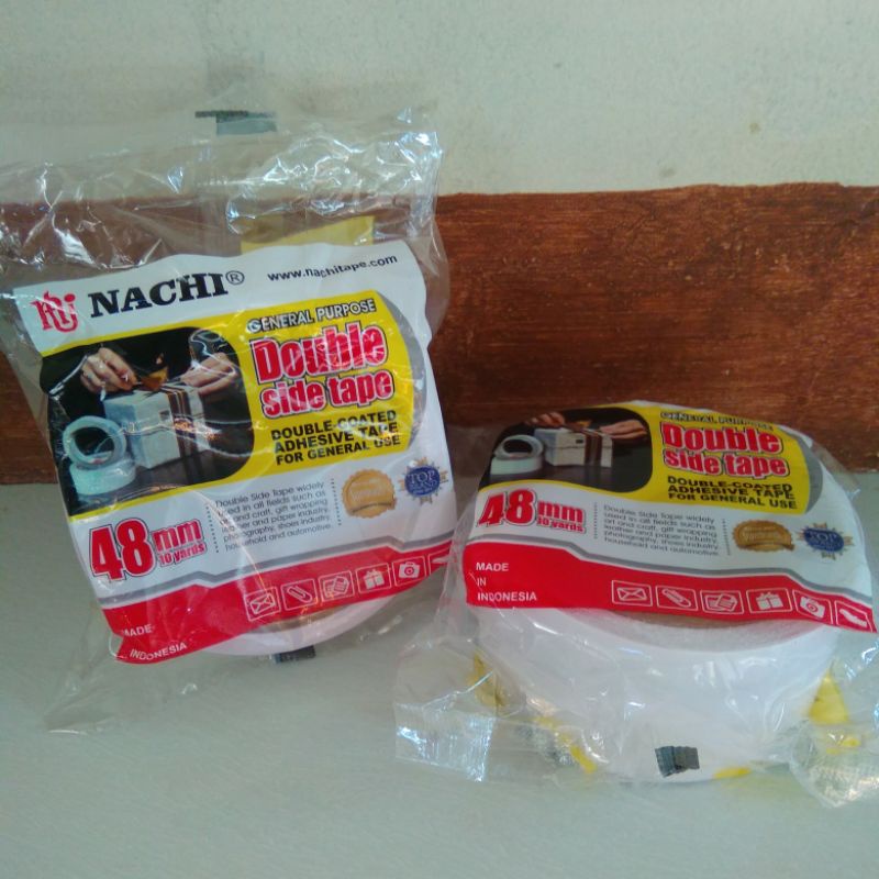 

NACHI Isolasi Double Tape Nachi 2 inchi/48mm x 10 Yard Bolak-balik