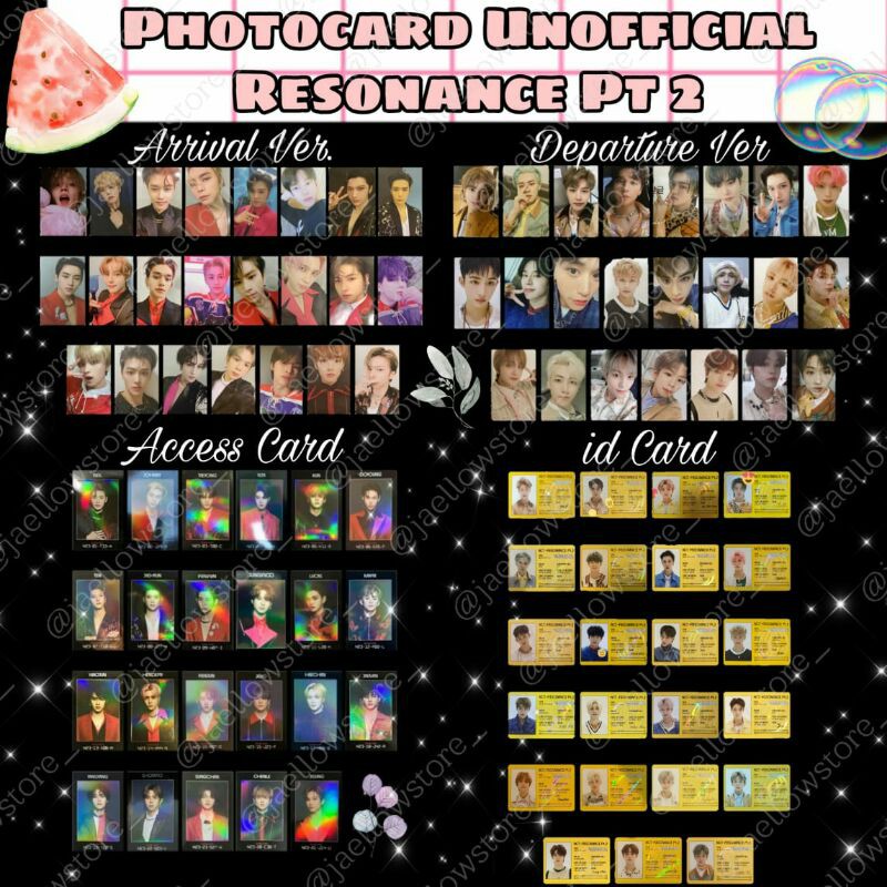 PHOTOCARD PC NCT RESONANCE ARRIVAL DEPARTURE JAEHYUN JAEMIN MARK TAEYONG DOYOUNG JENO ACCESS CARD ID