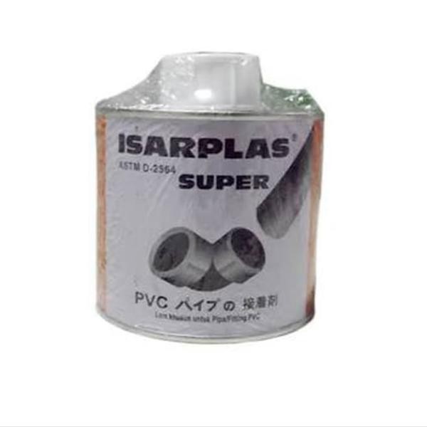 

☈QGT LEM PIPA ISARPLAS KUAS / LEM PIPA ISARPLAS KUAS/ LEM PIPA PVC / LEM PRALON KALENG 400gr ❂ ☈