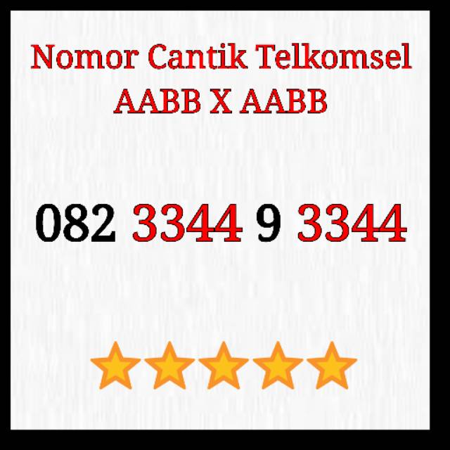 Nomor Cantik Telkomsel AABB x AABB Rapi Simpel