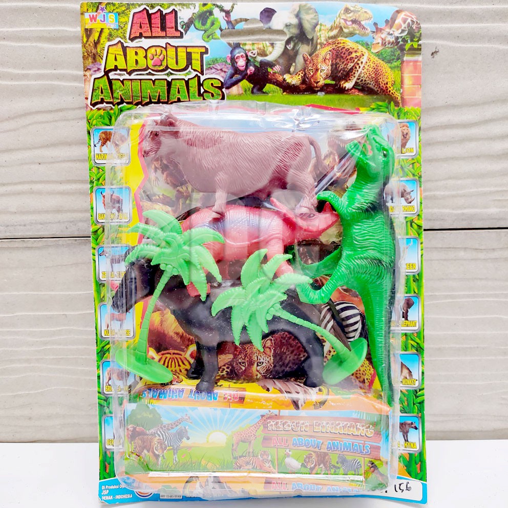 All About Animals Mainan Hewan Ternak Kuda Kerbau Bebek Singa Dino Dinosaurus