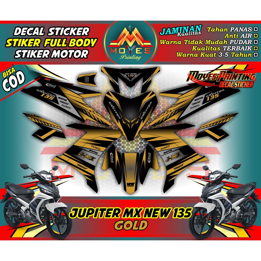 Decal Stiker/jupiter mx new stiker full body jupiter mx 135 dekal stiker motor jupiter mx new motif 