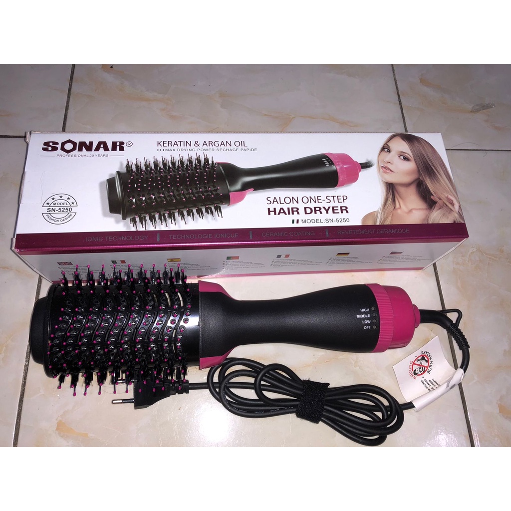 HAIRDRYER SISIR ONE STEP HOT AIR BRUSH STYLER PENGERING RAMBUT , SISIR BLOW , BLOWER RAMBUT