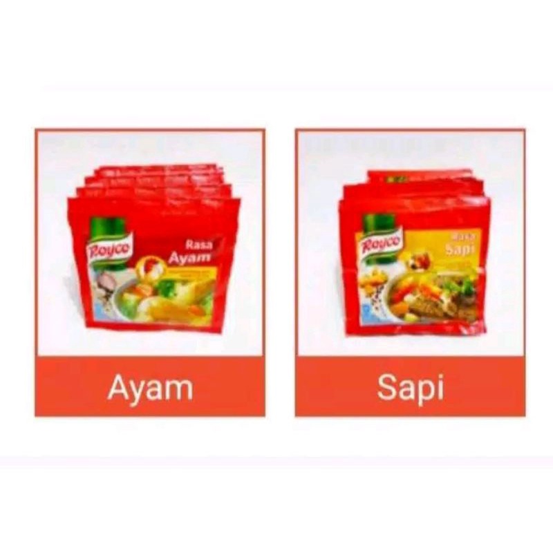 ROYCO renceng Rasa Ayam / Rasa Sapi 12x9gr