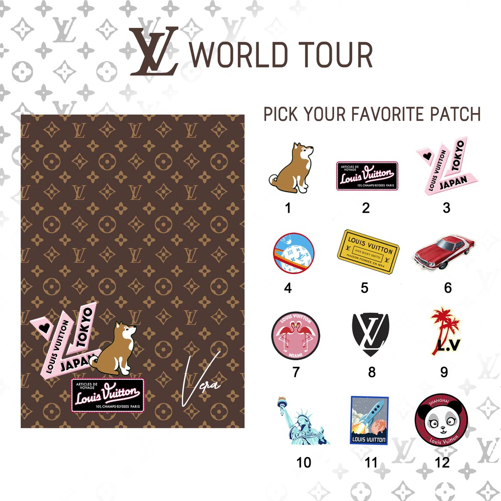 Custom Paspor Cover Louis Vuiton World Tour
