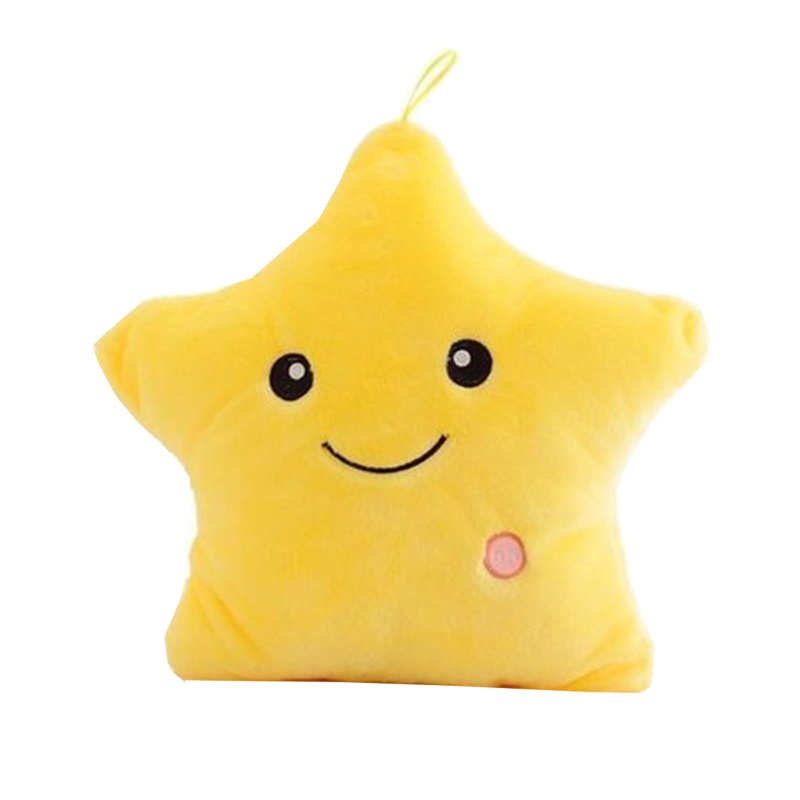 Mary Untuk Kreatif Twinkle Star Luminous Pillow Glowing Lampu Malam LED Bantal Mewah