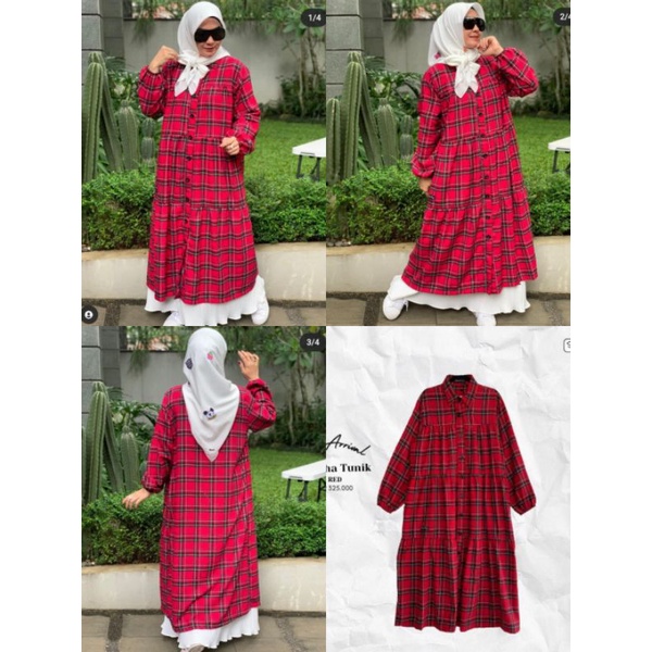 PYRISHA Tunik red by second sign