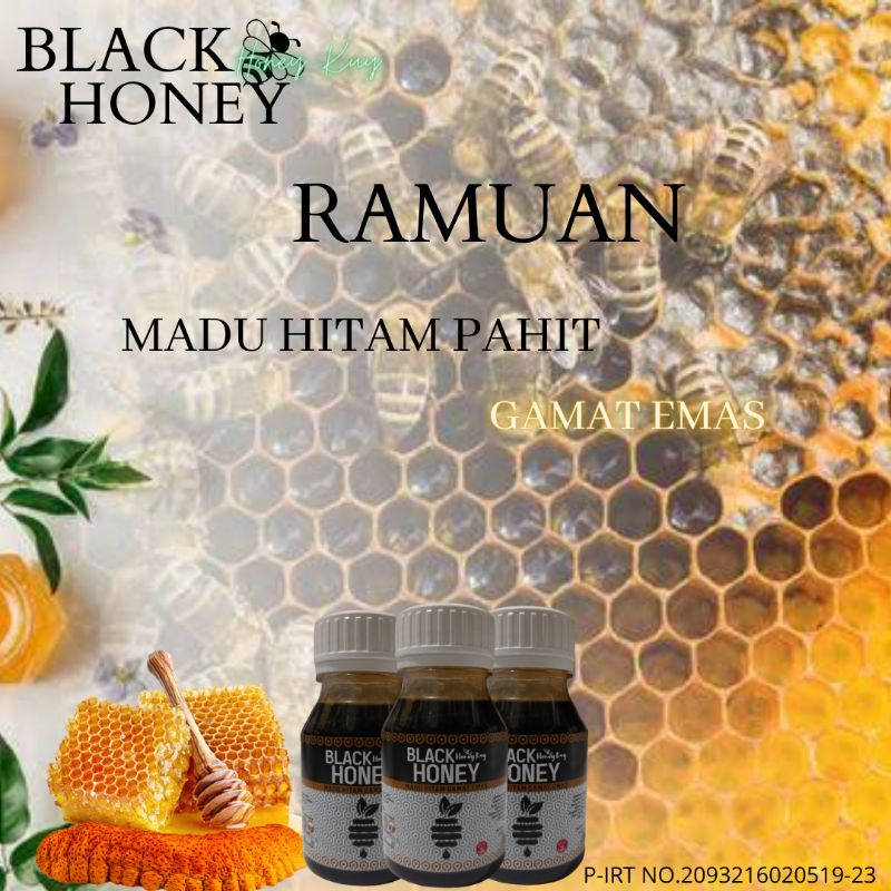

Madu Hitam Pahit Plus Propolis Gamat Emas Insulin Sambiloto Obat Diabetes Maag Kolestrol