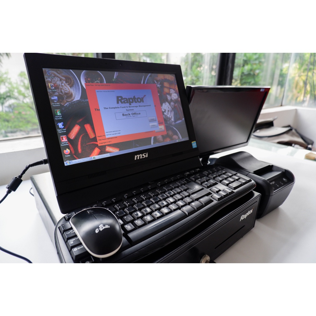 Bekas Instalasi Pos Raptor Komputer Kasir MSI Bekas Eks Ex Restoran Resto Cafe