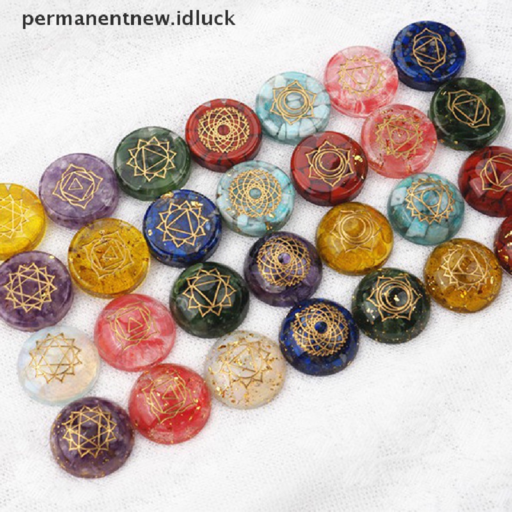 2 Pcs Cetakan Resin UV 7 Chakra Bahan Silikon Untuk Aksesoris Liontin Perhiasan