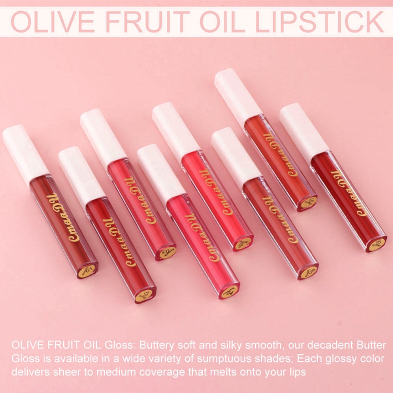 CMAADU BPOM 8 Warna Lipstik Olive Fruit Oil Gloss Lipstick Liquid Waterproof Long Lasting XX060