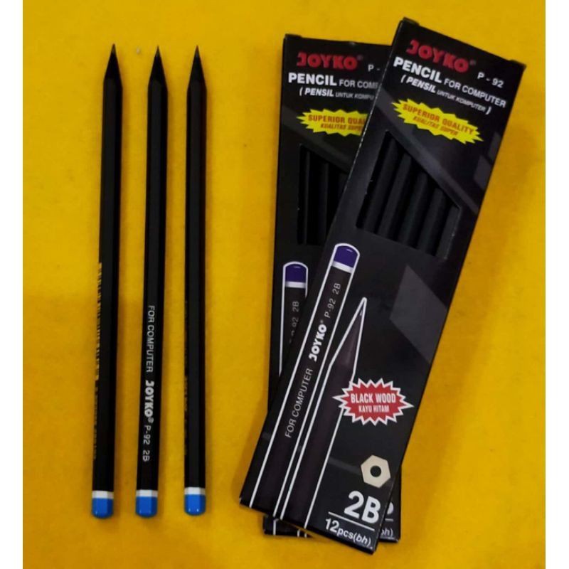 

1pack isi12 pensil 2B Joyko P92 Kayu Hitam