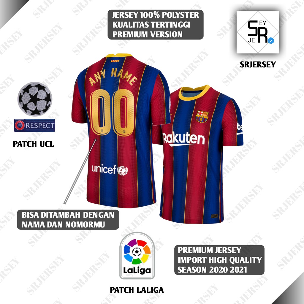 Jersey barca home 2021 2021 TERBARU  premium import baju  