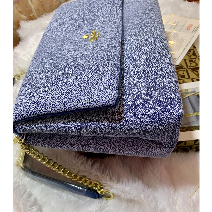 TAS WANITA IMPORT BRANDED PREMIUM BOX BAHAN BIRU LIMITED